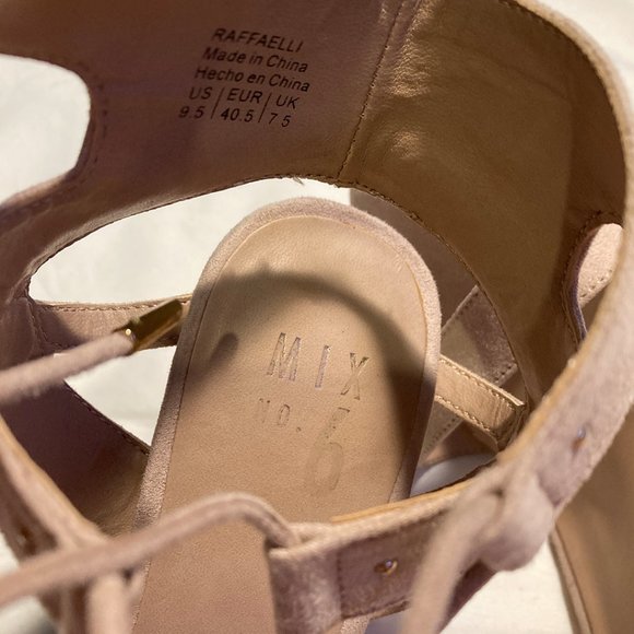 Mix No. 6 Beige Strappy Heels Raffaelli - Picture 8 of 9